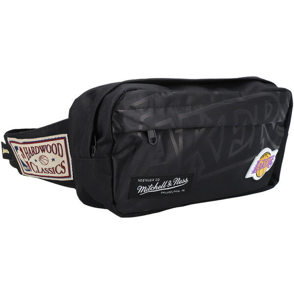 ミッチェル ネス レディース 財布 アクセサリー Los Angeles Lakers Mitchell Ness Women 039 s Hardwood Classics Fanny Pack Black