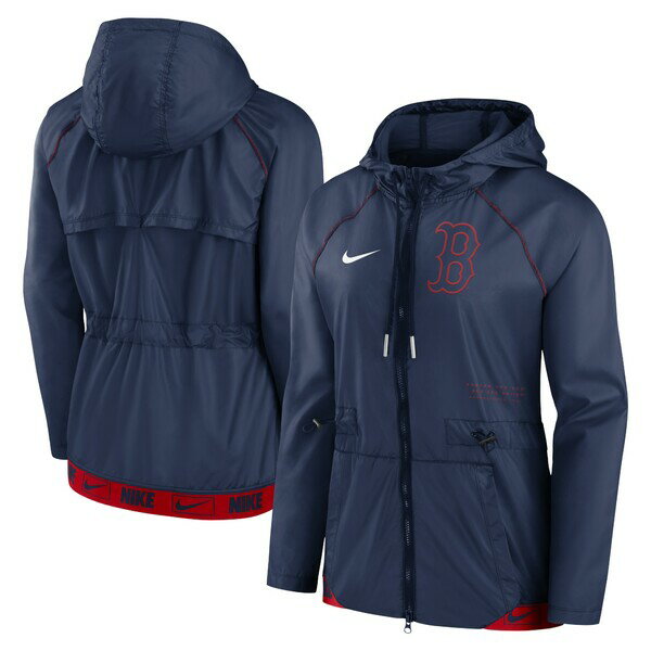 ナイキ ブルゾン レディース ナイキ レディース ジャケット＆ブルゾン アウター Boston Red Sox Nike Women's Statement Raglan FullZip Hoodie Jacket Navy/Red