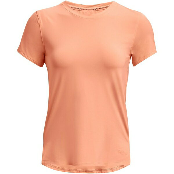 【送料無料】 アンダーアーマー レディース Tシャツ トップス Iso-Chill Laser Tee Womens Bubble Peach