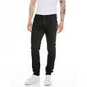 【送料無料】 リプレイ メンズ デニムパンツ ボトムス Hyperflex Anbass Slim Jeans Black 098