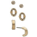 yz t[ fB[X sAXCO ANZT[ Lauren Ralph Lauren Gold Tone Crystal Earrings Set Gold