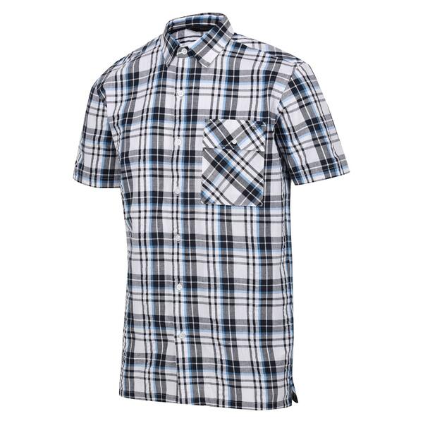 yz Kb^ Y Vc gbvX Deavin Checked Short Sleeve Shirt Navy Check