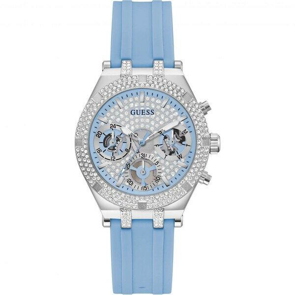 楽天asty【送料無料】 ゲス レディース 腕時計 アクセサリー Ladies Guess Heiress Blue Watch GW0407L1 Silver and Blue