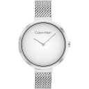 【送料無料】 カルバンクライン レディース 腕時計 アクセサリー Ladies Calvin Klein Mesh Watch Silver