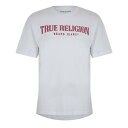 【送料無料】 トゥルーレリジョン メンズ Tシャツ トップス Relax Arch Tee Optic White