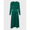 yz g~[ qtBK[ fB[X s[X gbvX JACQUARD WRAP MIDI DRESS Prep Green