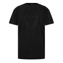 【送料無料】 ディースクエアード メンズ Tシャツ トップス Logo Sparkle T Shirt Black 900