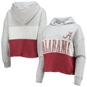 tH[eB[Zu fB[X p[J[EXEFbgVc AE^[ Alabama Crimson Tide '47 Women's Lizzy Colorblocked Cropped Pullover Hoodie Heathered Gray/Heathered Crimson