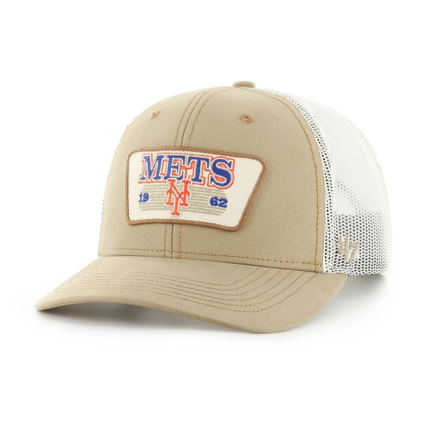 フォーティーセブン メンズ 帽子 アクセサリー New York Mets '47 Ridgewood Trucker Adjustable Hats Khaki