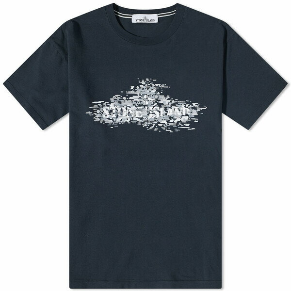 ストーンアイランド メンズ Tシャツ トップス Stone Island Institutional Two Graphic T-Shirt Blue