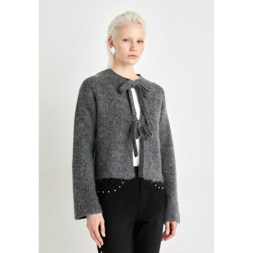ジーナ トリコット レディース ニット&セーター アウター TIE CARDIGAN - Cardigan - dark grey melange ジーナ トリコット レディース ニット&セーター アウター TIE CARDIGAN - Cardigan - dark grey melange