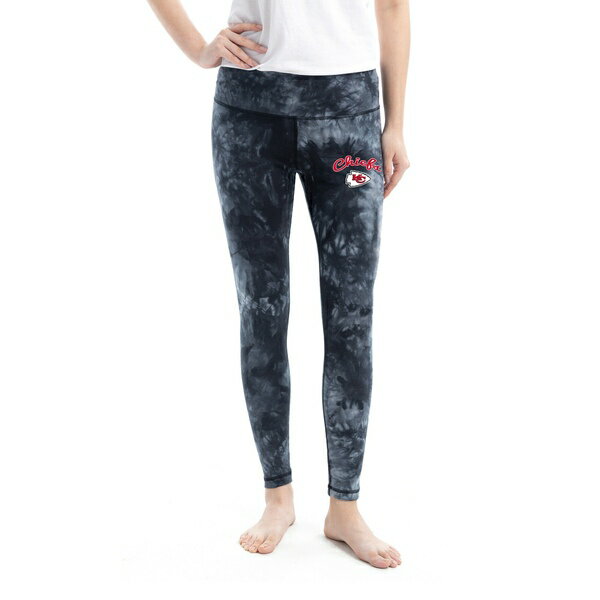 コンセプトスポーツ レディース カジュアルパンツ ボトムス Kansas City Chiefs Concepts Sport Women's Burst Tie Dye Leggings Black