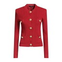 【送料無料】 バルマン レディース カーディガン アウター Cardigans Red