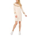 セセ レディース ワンピース トップス Women's Fair Isle Long-Sleeve Sweater Dress Malted