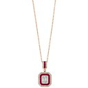 エフィー コレクション レディース ネックレス・チョーカー・ペンダントトップ アクセサリー EFFY Ruby (7/8 ct. t.w.) & Diamond (5/8 ct. t.w.) Baguette Cluster 18
