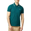 ベンシャーマン メンズ ポロシャツ トップス Men's Signature Regular-Fit Tipped Cotton Piqu Polo Shirt Jade