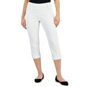 ジェイエムコレクション レディース カジュアルパンツ ボトムス Petite Rivet-Detail Capri Pants, Created for Macy's Bright White
