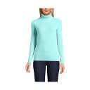 ランズエンド レディース ニット&セーター アウター Women's Cashmere Turtleneck Sweater Pale aqua ice