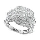 エフィー コレクション レディース リング アクセサリー EFFY Diamond Halo Cluster Ring (2-1/5 ct. t.w.) in ...