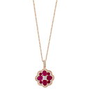 エフィー コレクション レディース ネックレス・チョーカー・ペンダントトップ アクセサリー EFFY Ruby (2-3/4 ct. t.w.) & Diamo...