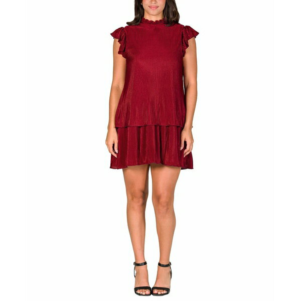 24֥󥳥ե ǥ ԡ ȥåץ Women's Ruffle Cap Sleeve High Neck Pleat...