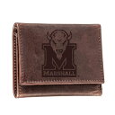 Go[O[G^[vCY Y z ANZT[ Marshall Thundering Herd Leather TriFold Wallet Brown