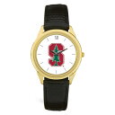 W[fB Y rv ANZT[ Stanford Cardinal Team Logo Leather Wristwatch -
