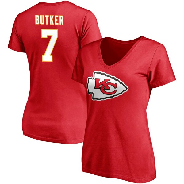 t@ieBNX fB[X TVc gbvX Kansas City Chiefs Fanatics Branded Women's Team Authentic Personalized Name & Number VNeck TShirt Red