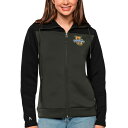 アンティグア レディース パーカー・スウェットシャツ アウター Marquette Golden Eagles Antigua Women's Protect FullZip Jacket Black/Charcoal