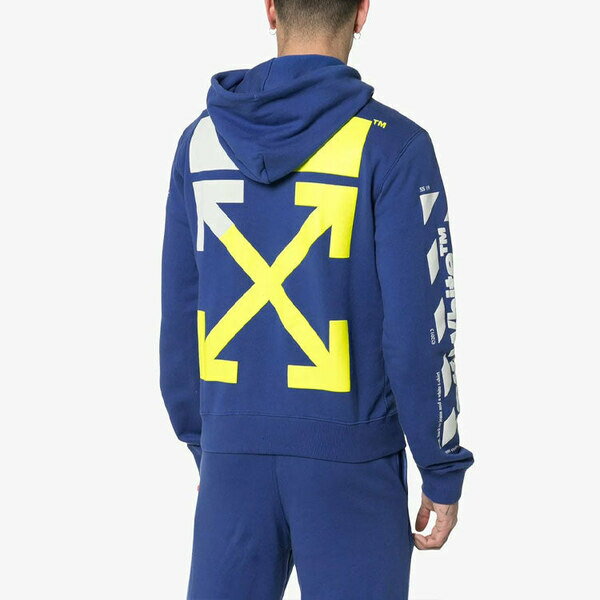 Off-White オフホワイト メンズ スニーカー 【Off-White MENS SS19 Spilt Logo Slim Hoody Blue OMBB034S190030063060】 サイズ US_M_XS