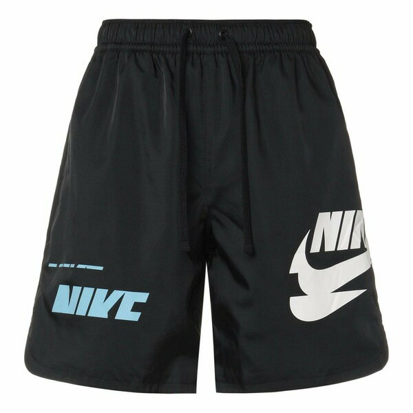 Nike ナイキ メンズ スニーカー 【Nike Sportswear Large Logo Woven Lacing Athleisure Casual Sports Shorts Black DM6880-010】 サイズ US_M_XXL