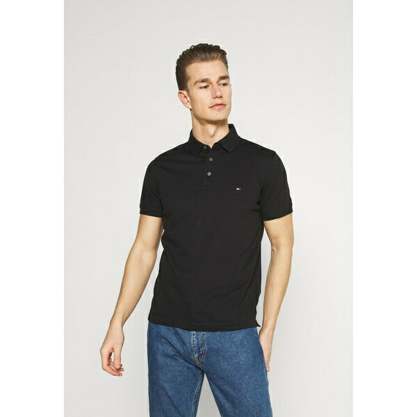 ȥߡ ҥե  T ȥåץ SLIM - Polo shirt - black