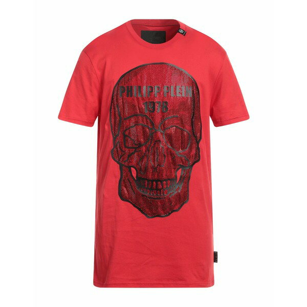 【送料無料】 フィリッププレイン メンズ Tシャツ トップス T-shirts Red