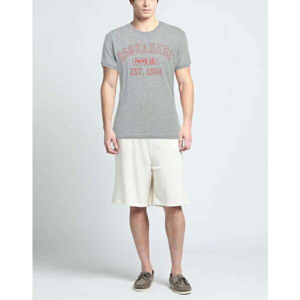 【送料無料】 ディースクエアード メンズ Tシャツ トップス T-shirts Grey