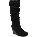 ジャーニーコレクション レディース ブーツ シューズ Women's Haze Wide Calf Rouched Knee High Wedge Boots ...