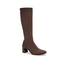 エアロソールズ レディース ブーツ シューズ Centola Dress Tall Mid Heel Boots Java Stretch Smooth Fau...