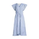 バーズ オブ パラディス レディース ワンピース トップス Kristi Striped Tiered Midi-Dress blue white