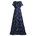 マックダガル レディース ワンピース トップス Floral Empire Waist Gown navy multi