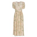 MLモニックルイラー レディース ワンピース トップス Floral Chiffon Pleated Midi-Dress cherry blossom pink