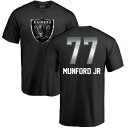 ファナティクス メンズ Tシャツ トップス Las Vegas Raiders NFL Pro Line by Fanatics Branded Personalized Midnight Mascot TShirt Black