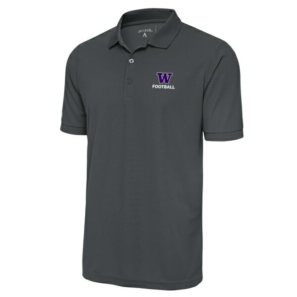 AeBOA Y |Vc gbvX Washington Huskies Antigua Football Big & Tall Legacy Pique Polo Charcoal