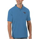 【送料無料】 アンティグア メンズ ポロシャツ トップス Tennessee Titans Antigua Legacy Pique Polo Light Blue