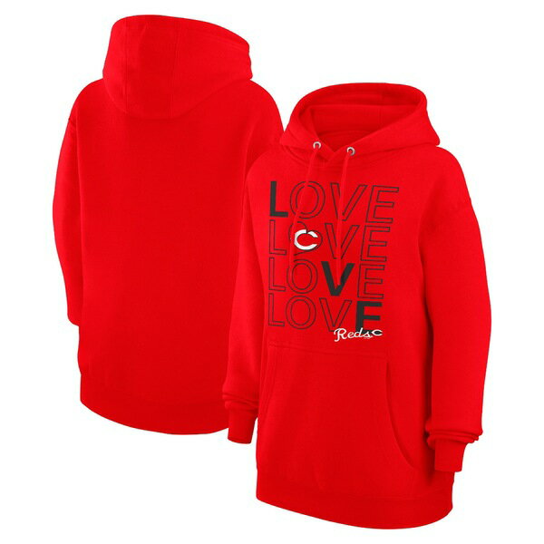Х󥯥 ǥ ѡåȥ  Cincinnati Reds GIII 4Her by Carl Banks Women's Love Graphic Fleece Hoodie Red