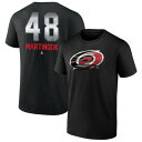 【送料無料】 ファナティクス メンズ Tシャツ トップス Carolina Hurricanes Fanatics Branded Personalized Midnight Mascot Logo TShirt Black