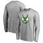 ̵ եʥƥ  T ȥåץ Milwaukee Bucks Fanatics Branded Primary Logo Long Sleeve TShirt Heather Gray