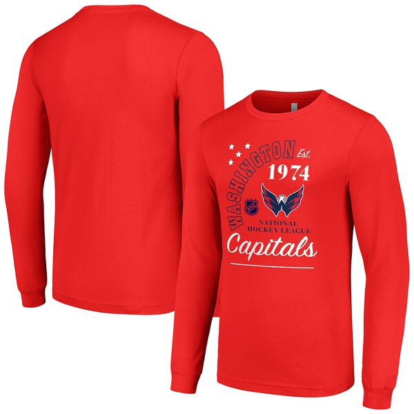   T ȥåץ Washington Capitals Starter Arch City Theme Graphic Long Sleeve TShirt Red