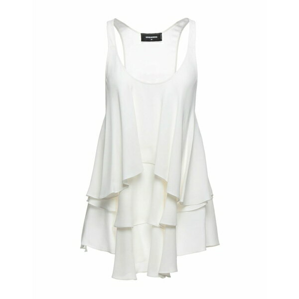 【送料無料】 ディースクエアード レディース カットソー トップス Tops White