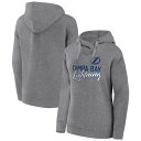 ファナティクス レディース パーカー・スウェットシャツ アウター Tampa Bay Lightning Fanatics Branded Women's Script Favorite Pullover Hoodie Heather Gray