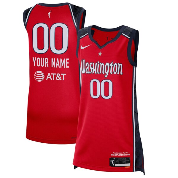 ナイキ メンズ ユニフォーム トップス Washington Mystics Nike Unisex 2021 Explorer Edition Victory Custom Jersey Red