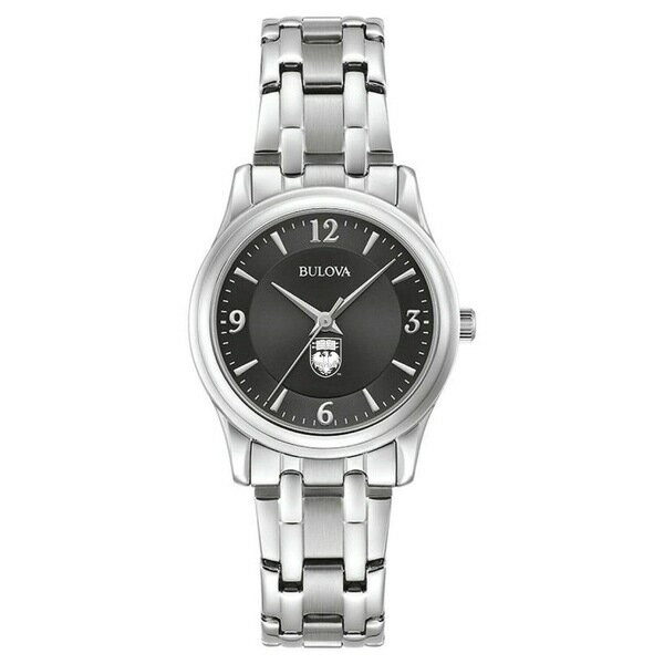 楽天astyブロバ レディース 腕時計 アクセサリー UChicago Maroons Bulova Women's Corporate Collection Stainless Steel Watch Black